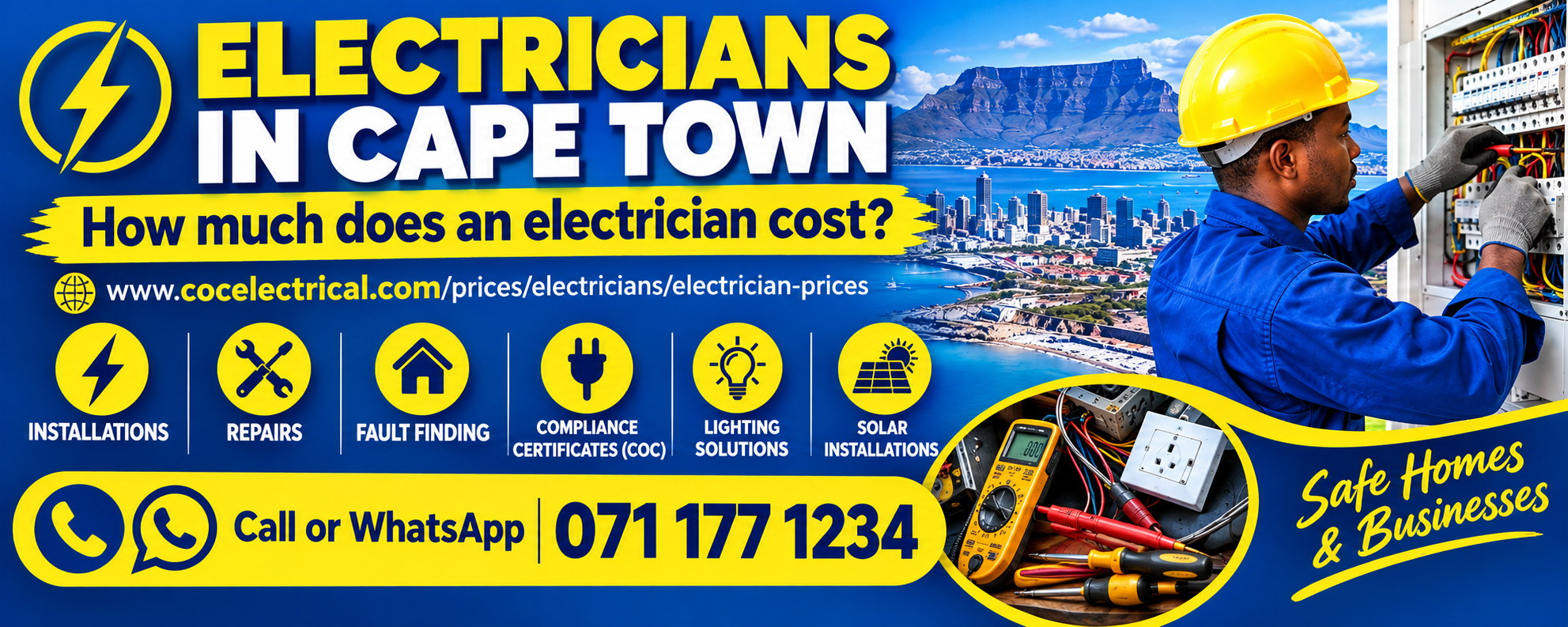 How much does an electrician cost in Cape Town?